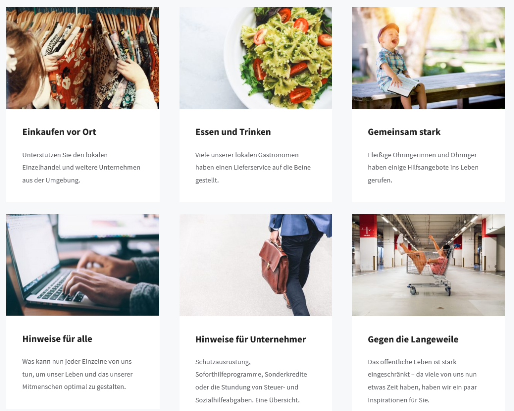 Online Plattform zur Unterstützung regionaler Händler, Dienstleister und Gastronomen