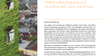Difu Policy Papers: Verkehrsberuhigung und Einzelhandel: Dann wird’s laut